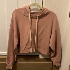 Cropped dusty rose hoodie size medium